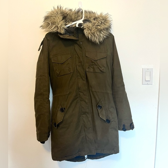 Aritzia brand: Community, size small olive green parka - Picture 1 of 10